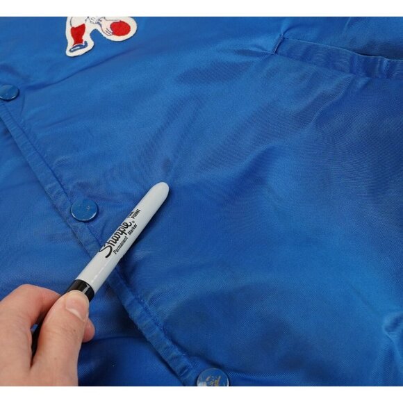 New England Patriots Satin Starter Bomber Jacket - Mens Medium - Vintage 80s/90s - Picture 5 of 11